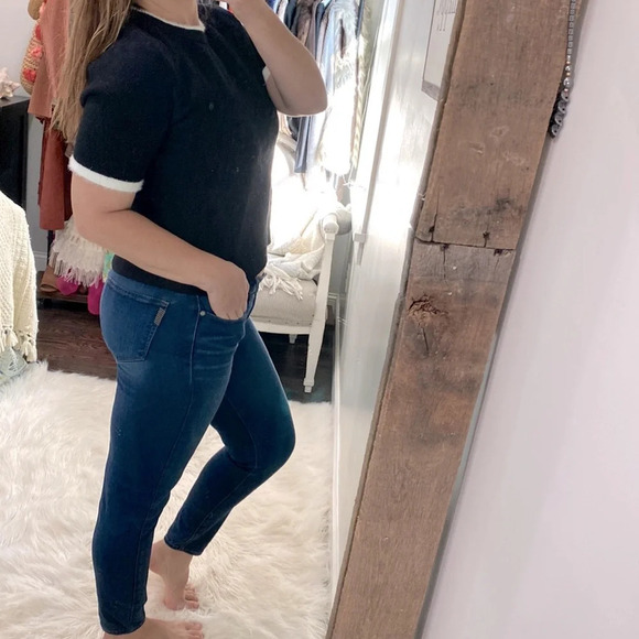 All:row black knit sweater top size medium - Picture 5 of 9